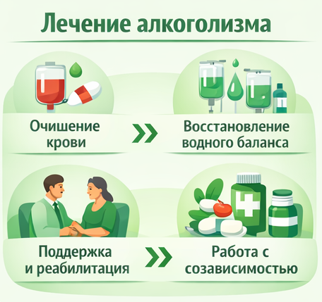 лечение алкоголизма в Тихвине этапы